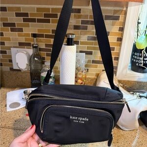 Kate Spade Black Belt Bag with Adjustable Strap